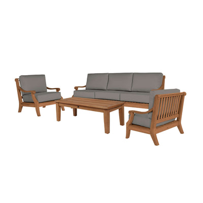 Sonoma 3-Person Teak Outdoor Sofa with Sunbrella® Antique Beige Cushion