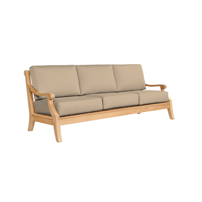Sonoma 3-Person Teak Outdoor Sofa with Sunbrella® Antique Beige Cushion