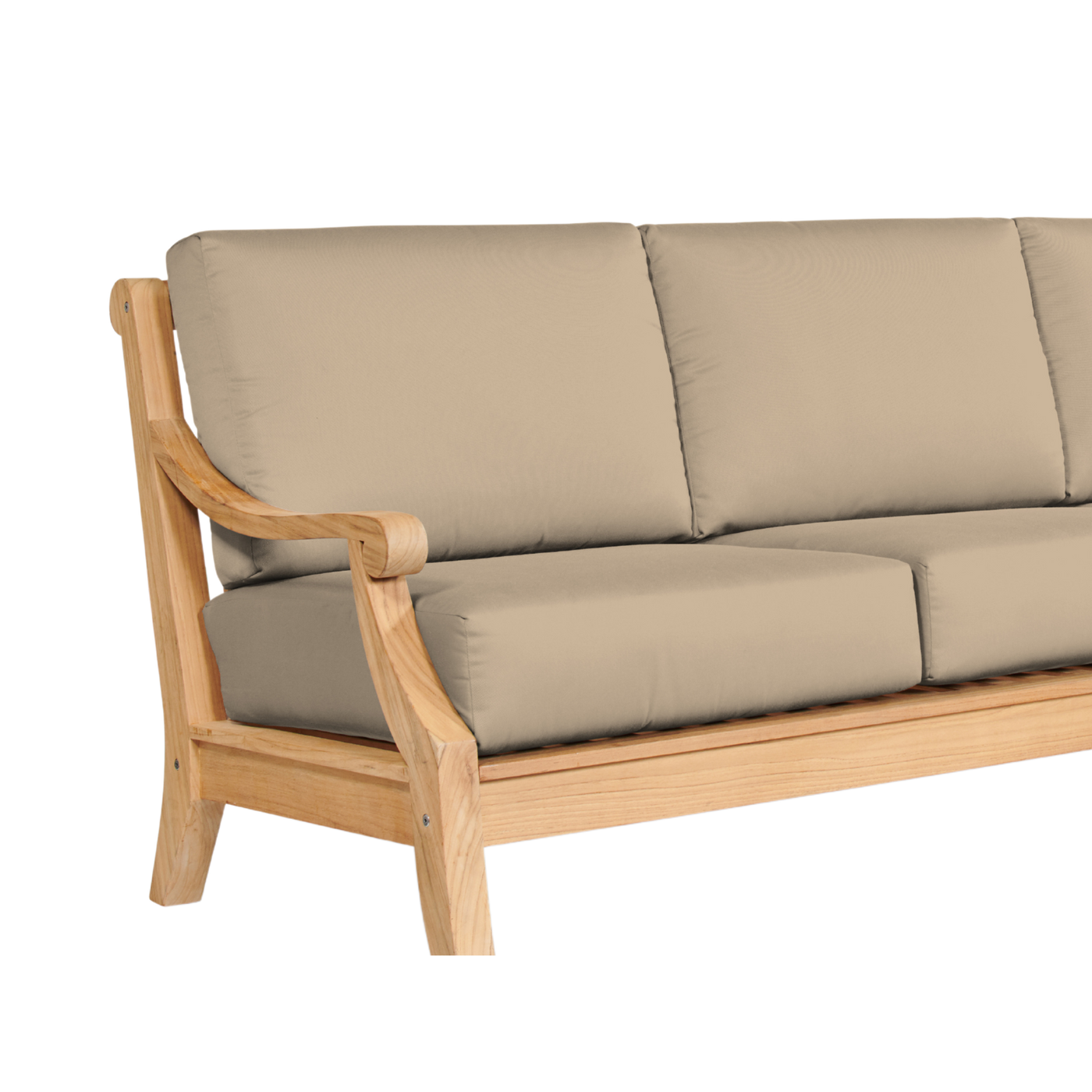 Sonoma 3-Person Teak Outdoor Sofa with Sunbrella® Antique Beige Cushion