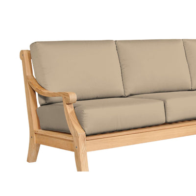 Sonoma 3-Person Teak Outdoor Sofa with Sunbrella® Antique Beige Cushion