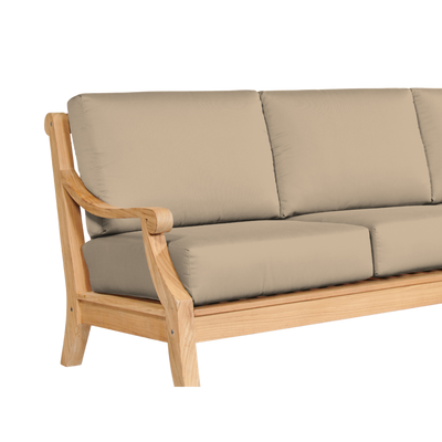 Sonoma 3-Person Teak Outdoor Sofa with Sunbrella® Antique Beige Cushion