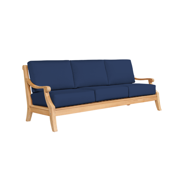 Sonoma 3-Person Teak Outdoor Sofa with Sunbrella® Antique Beige Cushion