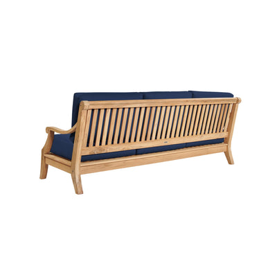 Sonoma 3-Person Teak Outdoor Sofa with Sunbrella® Antique Beige Cushion