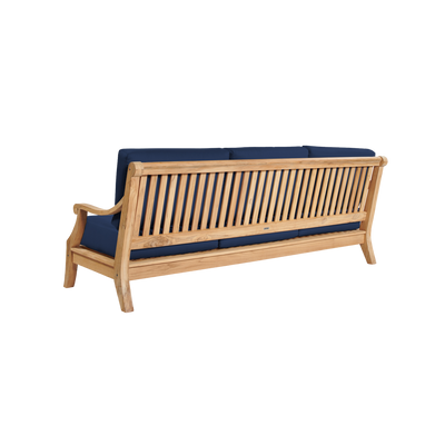 Sonoma 3-Person Teak Outdoor Sofa with Sunbrella® Antique Beige Cushion