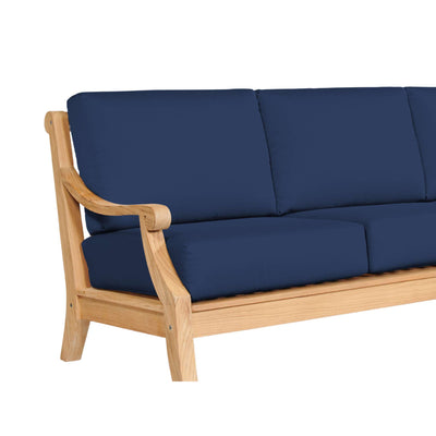 Sonoma 3-Person Teak Outdoor Sofa with Sunbrella® Antique Beige Cushion