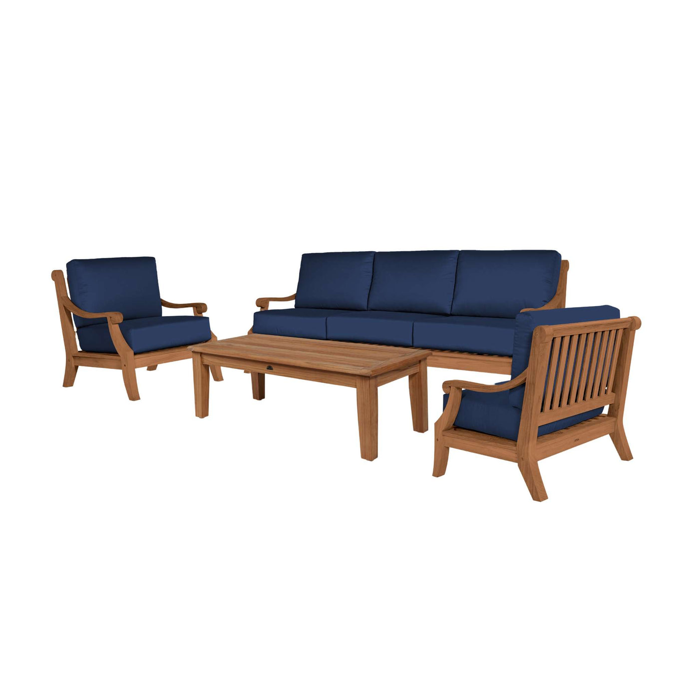 Sonoma 3-Person Teak Outdoor Sofa with Sunbrella® Antique Beige Cushion