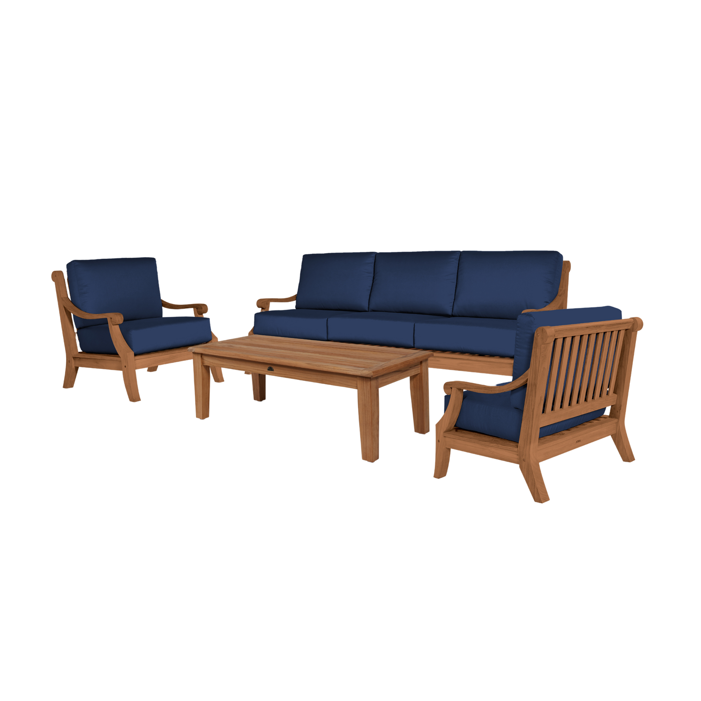 Sonoma 3-Person Teak Outdoor Sofa with Sunbrella® Antique Beige Cushion