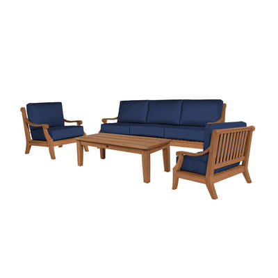 Sonoma 3-Person Teak Outdoor Sofa with Sunbrella® Antique Beige Cushion