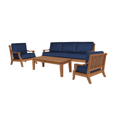 Sonoma 3-Person Teak Outdoor Sofa with Sunbrella® Antique Beige Cushion