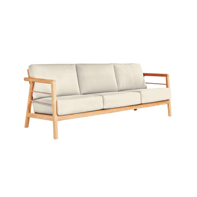 Aalto 3-Person Teak Outdoor Sofa with Sunbrella® Canvas Cushion