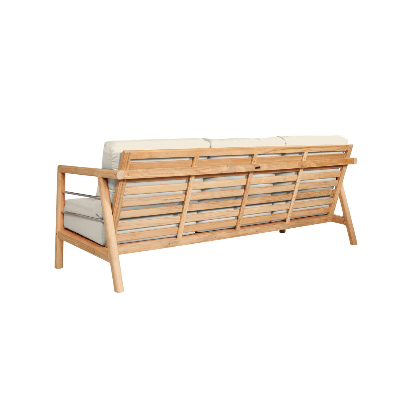 Aalto 3-Person Teak Outdoor Sofa with Sunbrella® Canvas Cushion