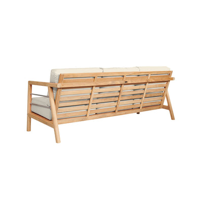 Aalto 3-Person Teak Outdoor Sofa with Sunbrella® Canvas Cushion