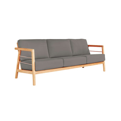 Aalto 3-Person Teak Outdoor Sofa with Sunbrella® Canvas Cushion
