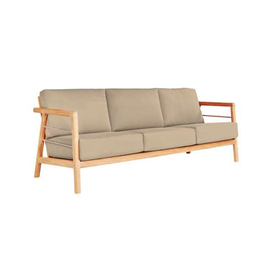 Aalto 3-Person Teak Outdoor Sofa with Sunbrella® Canvas Cushion