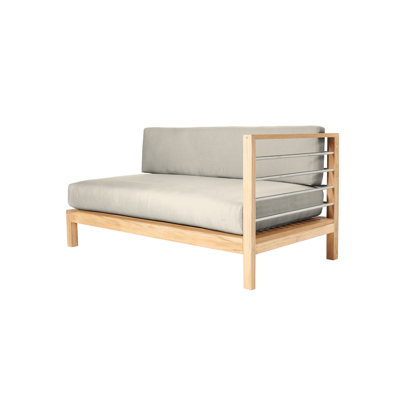 SoHo Teak Outdoor Sectional Right Sofa with Sunbrella® Canvas Cushion