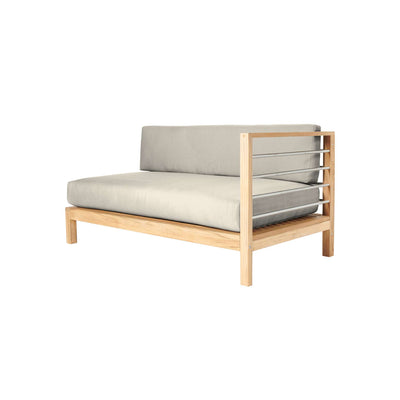 SoHo Teak Outdoor Sectional Right Sofa with Sunbrella® Canvas Cushion