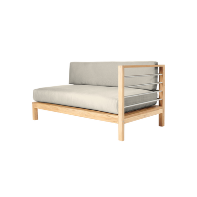 SoHo Teak Outdoor Sectional Right Sofa with Sunbrella® Canvas Cushion