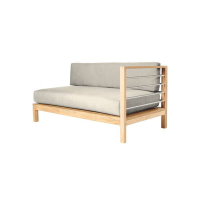 SoHo Teak Outdoor Sectional Right Sofa with Sunbrella® Canvas Cushion