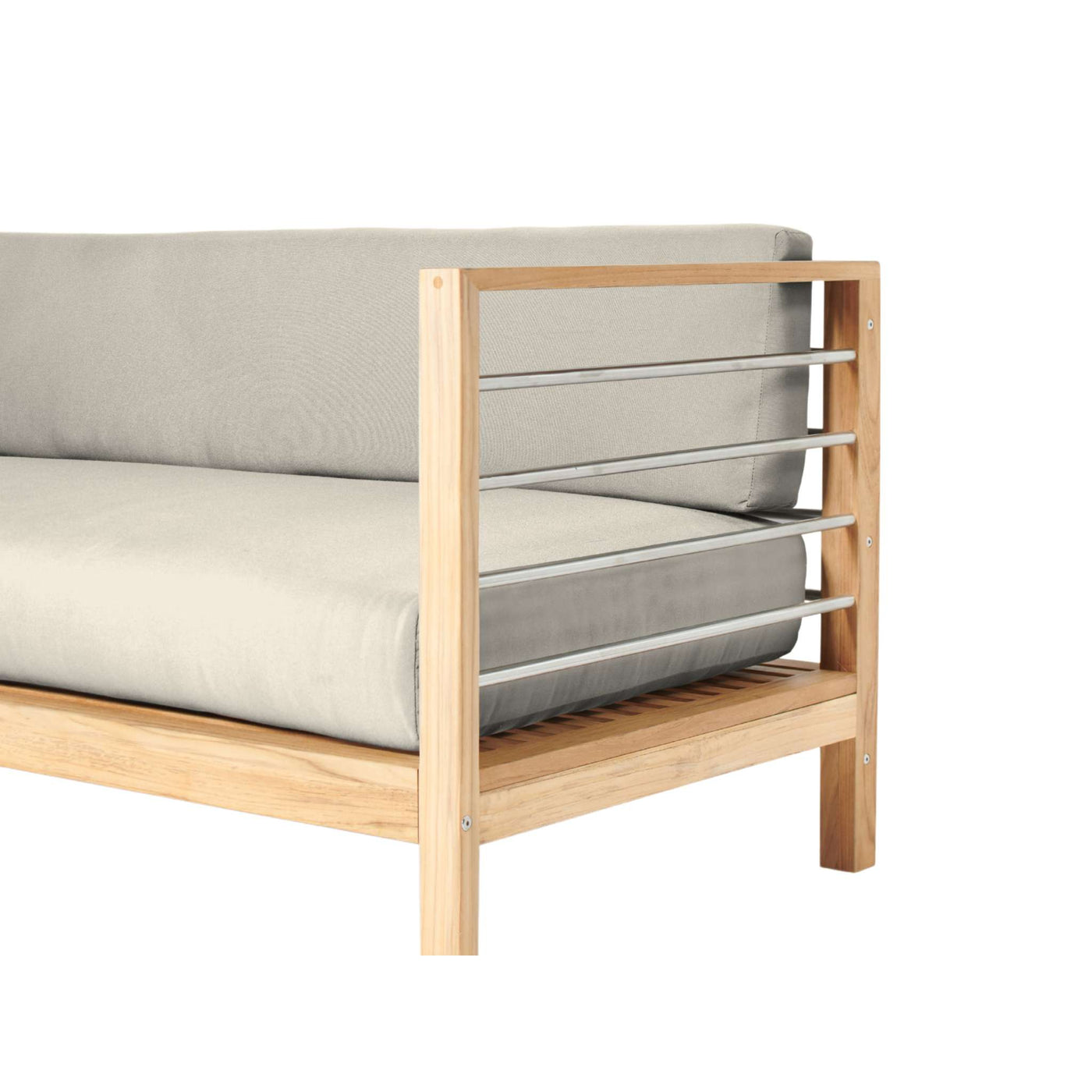 SoHo Teak Outdoor Sectional Right Sofa with Sunbrella® Canvas Cushion