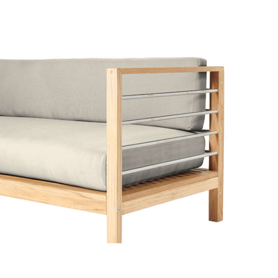 SoHo Teak Outdoor Sectional Right Sofa with Sunbrella® Canvas Cushion