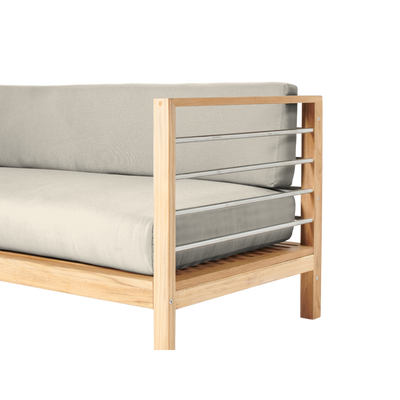 SoHo Teak Outdoor Sectional Right Sofa with Sunbrella® Canvas Cushion