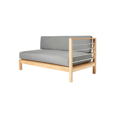 SoHo Teak Outdoor Sectional Right Sofa with Sunbrella® Charcoal Cushion