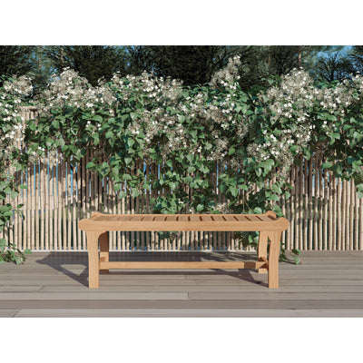 Park 2-Person Teak Outdoor Backless Bench