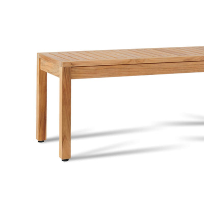 Dane 2-Person Teak Outdoor Backless Bench