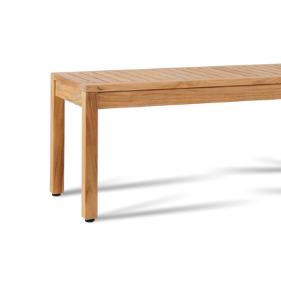 Dane 2-Person Teak Outdoor Backless Bench