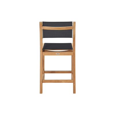 Pearl Teak Outdoor Counter Height Dining Chair in Black