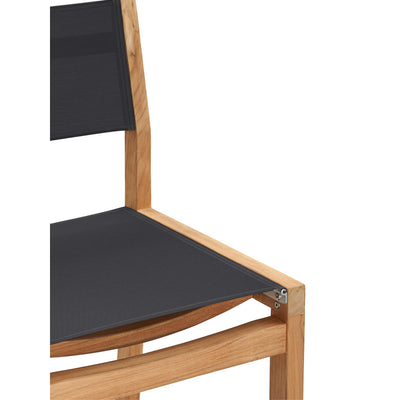 Pearl Teak Outdoor Counter Height Dining Chair in Black