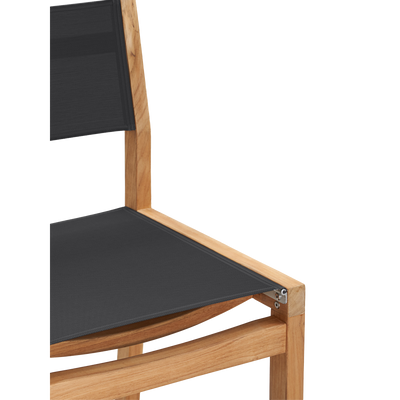Pearl Teak Outdoor Counter Height Dining Chair in Black