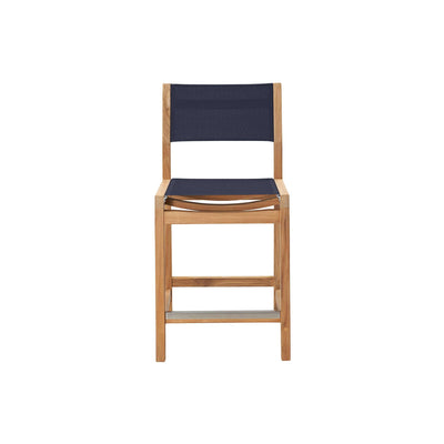 Pearl Teak Outdoor Counter Height Dining Chair in Black