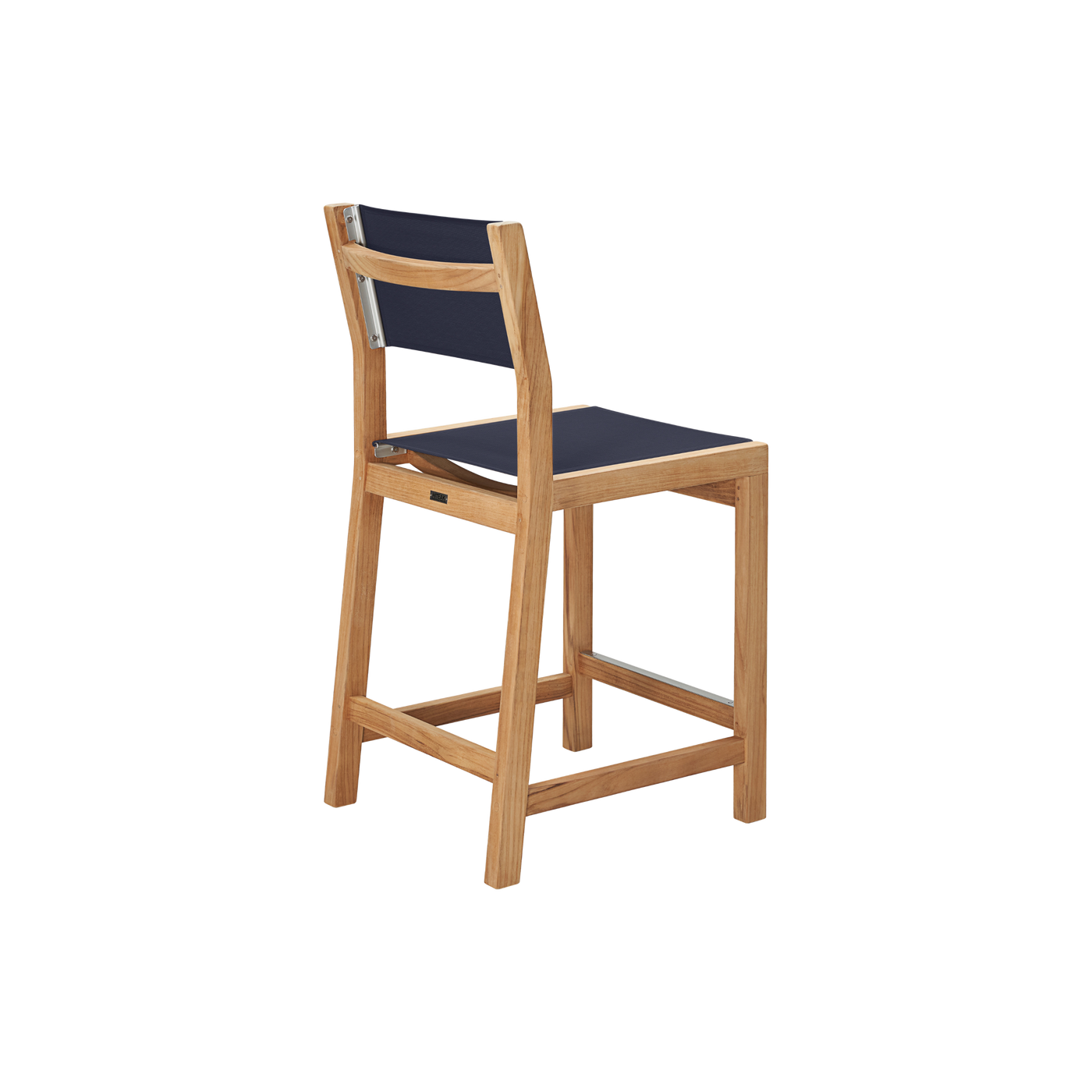 Pearl Teak Outdoor Counter Height Dining Chair in Black