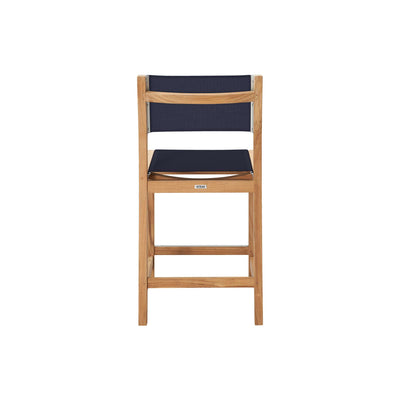 Pearl Teak Outdoor Counter Height Dining Chair in Black