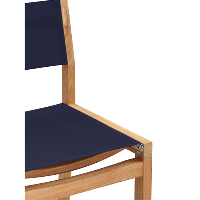 Pearl Teak Outdoor Counter Height Dining Chair in Black