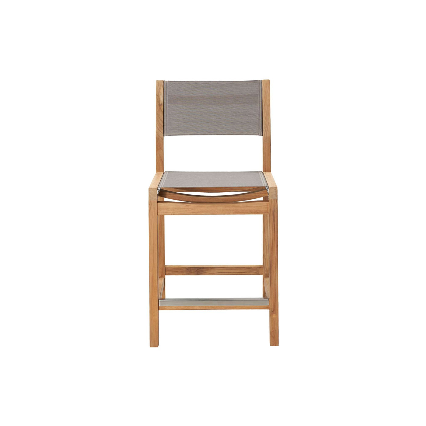 Pearl Teak Outdoor Counter Height Dining Chair in Black