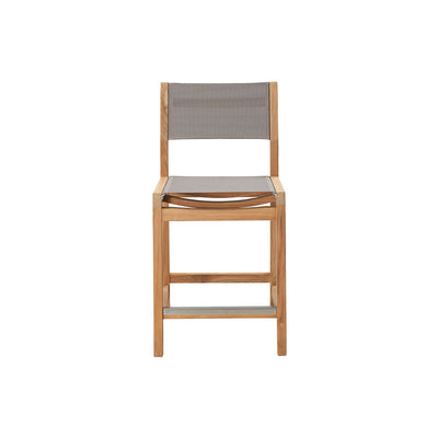 Pearl Teak Outdoor Counter Height Dining Chair in Black