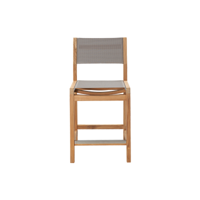 Pearl Teak Outdoor Counter Height Dining Chair in Black