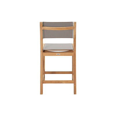 Pearl Teak Outdoor Counter Height Dining Chair in Black