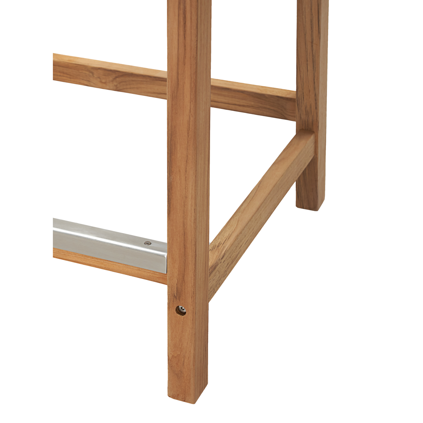 Pearl Teak Outdoor Counter Height Dining Chair in Black