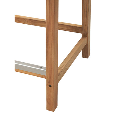 Pearl Teak Outdoor Counter Height Dining Chair in Black