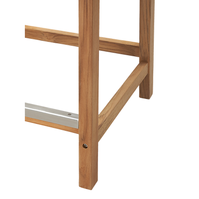 Pearl Teak Outdoor Counter Height Dining Chair in Black