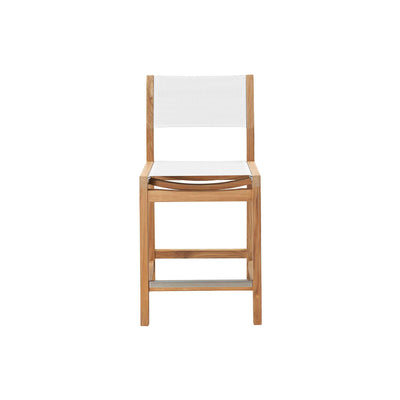 Pearl Teak Outdoor Counter Height Dining Chair in Black