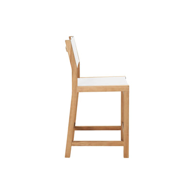 Pearl Teak Outdoor Counter Height Dining Chair in Black