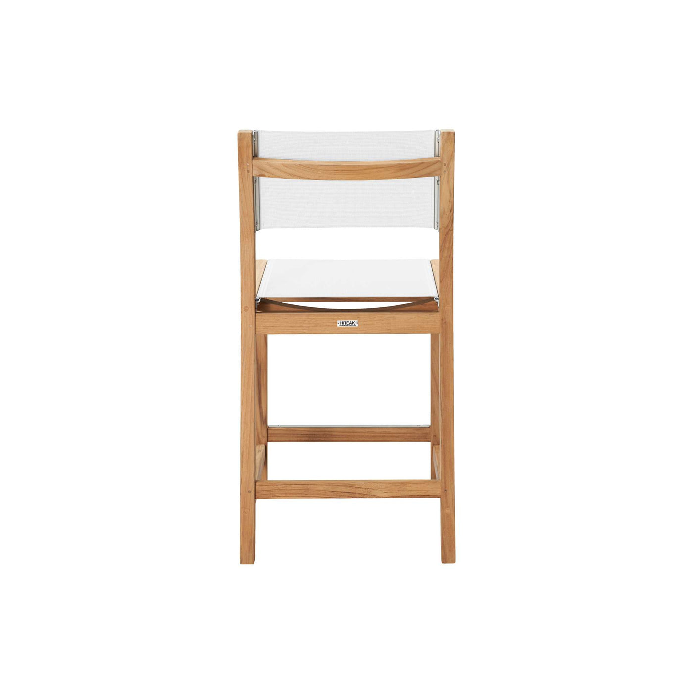 Pearl Teak Outdoor Counter Height Dining Chair in Black