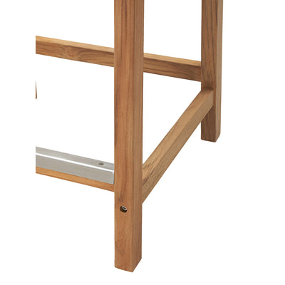Pearl Teak Outdoor Counter Height Dining Chair in Black