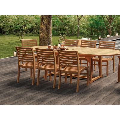 Birmingham Teak Outdoor Dining Stacking Chair (Set of 4)