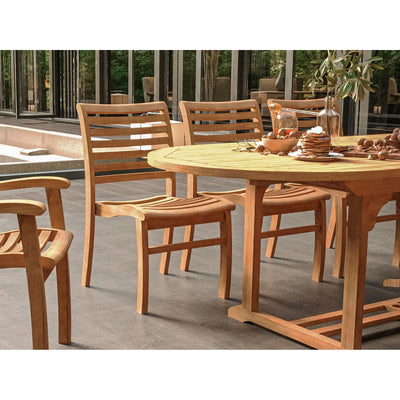 Birmingham Teak Outdoor Dining Stacking Chair (Set of 4)