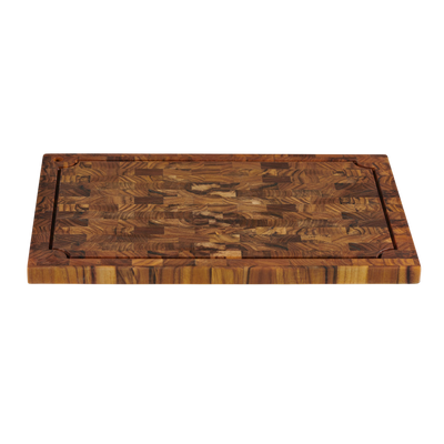 Rectangular Teak Cutting Board with Juice Groove